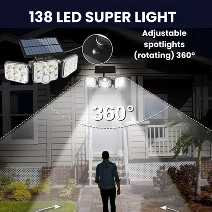 TRIPLE LED SOLAR WALL LIGHT