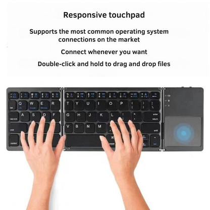 Foldable Bluetooth Keyboard with Touchpad