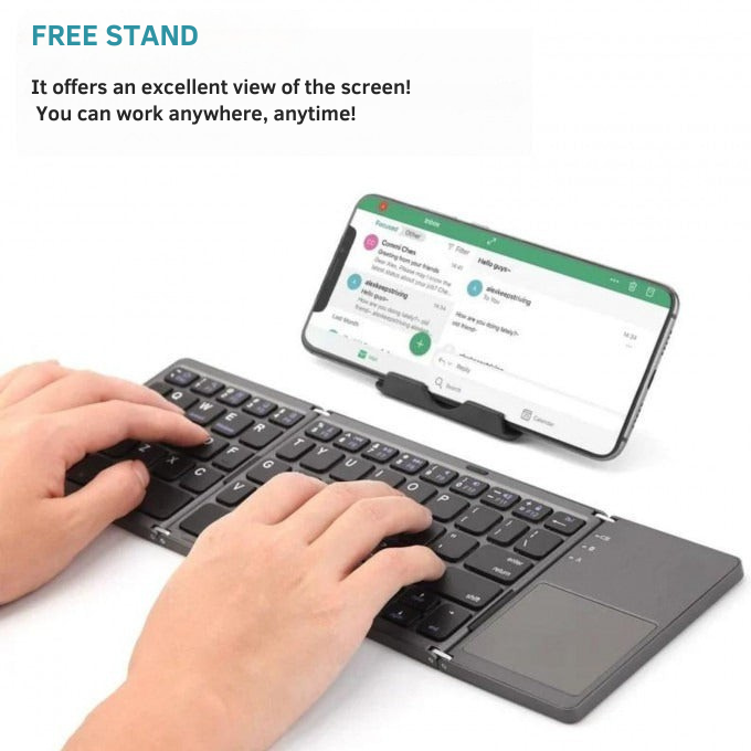 Foldable Bluetooth Keyboard with Touchpad