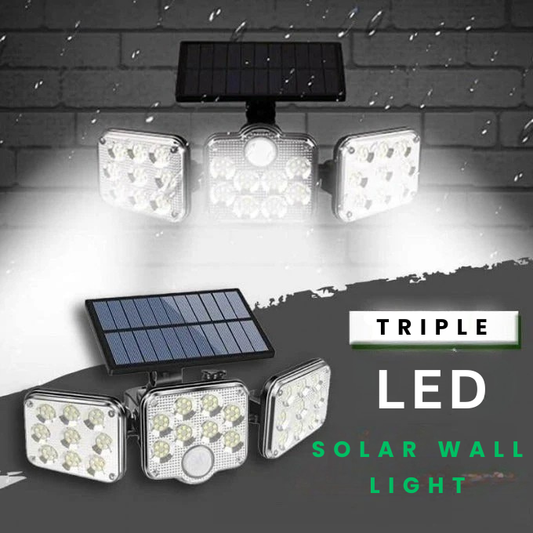 TRIPLE LED SOLAR WALL LIGHT