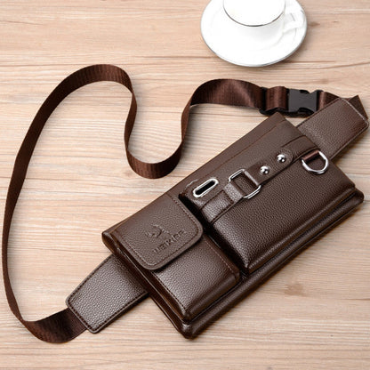 MEN'S LEATHER SHOULDER CHEST BAG