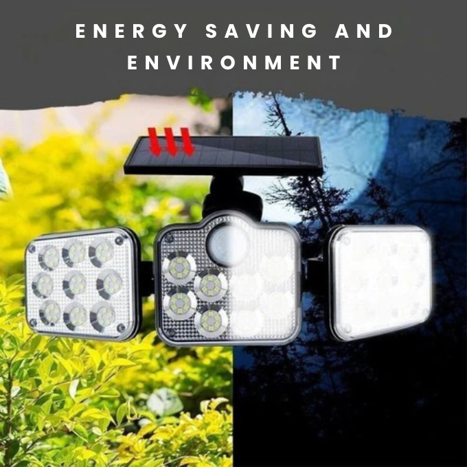 TRIPLE LED SOLAR WALL LIGHT
