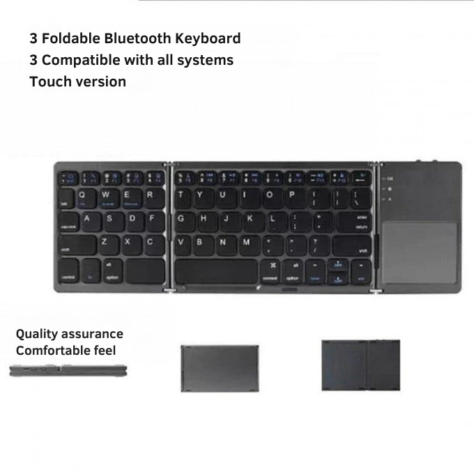 Foldable Bluetooth Keyboard with Touchpad