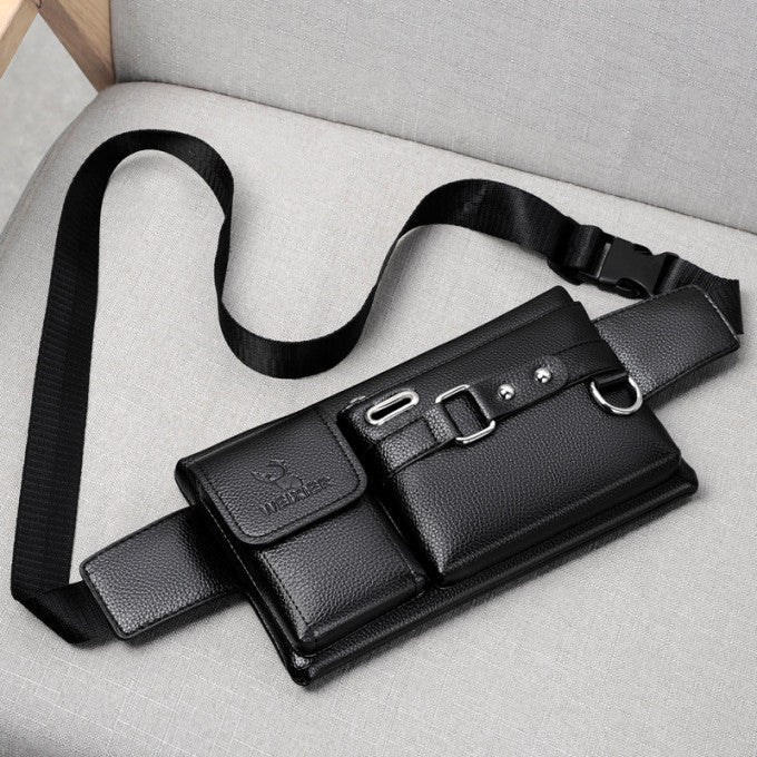 MEN'S LEATHER SHOULDER CHEST BAG