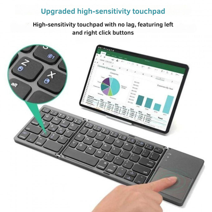 Foldable Bluetooth Keyboard with Touchpad