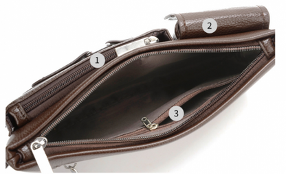 MEN'S LEATHER SHOULDER CHEST BAG