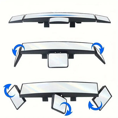 Adjustable Foldable Panoramic Rearview Mirror
