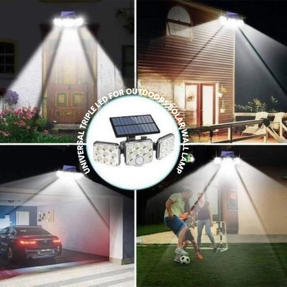 TRIPLE LED SOLAR WALL LIGHT