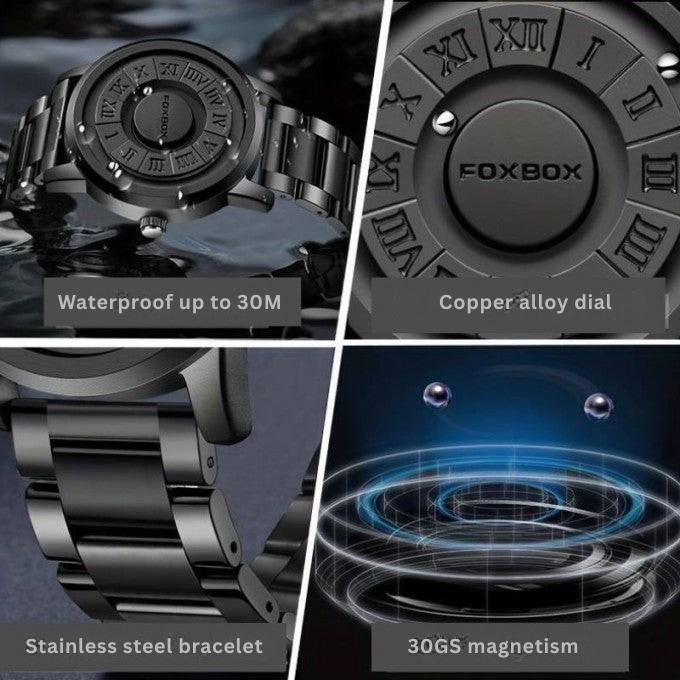 Waterproof Rotating Magnetic Bead Watch