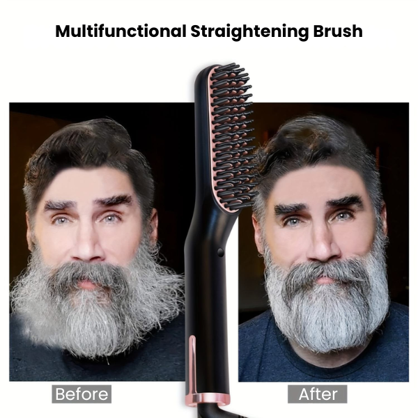 Heated Hair & Beard Straightening Brush